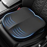Pakanana Car Seat Cushion for Driving, Memory Foam Driver Seat Cushion with Lower Back & Tailbone Pain Relief. Automotive Cushion for Car Suitable for Trucks, Sedans, and Other Vehicles