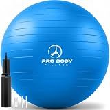ProBody Pilates Yoga Ball - Gym Grade Exercise Ball (Blue, 65cm)