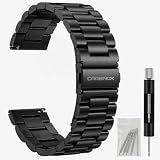 CARBINOX Metal Band Durable 22mm Compatible Smartwatches with Toolkit Included - Stainless Steel, Adjustable, Secure Fit