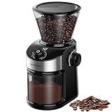 SHARDOR Electric Burr Coffee Grinder for Home Use, Coffee Bean Grinder for 32 Grind Settings, 40-Second Adjustable Timer, One-Touch Start & Cleaning Button, Black