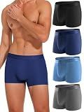 DSSZVV Men's Trunks Underwear Breathable Cooling Stretch Fit No Fly 4-Pack