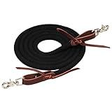Weaver Leather EcoLuxe Round Trail Rein, 1/2" W x 10' L, Black