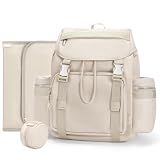 COOLREX Diaper Bag Backpack with Changing Pad, Pacifier Case & Stroller Straps, Insulated Pockets Water Resistant Travel Essentials Baby Bag Multipurpose Travel Back, Big Storage in a Small Footprint