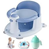 Trankerloop Baby Bath Seat, Baby Bath Seat for 6 Months & Up, Baby Bathtub Seat with Secure Suction Cups, Non-Slip Infant Bath Seat,Blue
