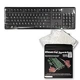 Green Onions Supply[3 Pack] Universal Fully Covered Flat Style 0.025mm Wipeable Superb Tactile Feeling Waterproof Anti-Dust Keyboard Cap Cover for Desktop Keyboard with Numeric Hospital/Dentist Use