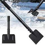 Heavy Duty Flat Shovels Ice Scraper - 67" Long Handle Winter Ice Remover Chopper for Outdoor Floor Freezer,Concrete Tile Cleaning, Metal Snow Removal Scrapers for Driveway & Sidewalk