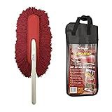 California Car Duster Plastic Handle Duster with Red Cotton Mop 73554 Quickly and Safely Removes Light Daily Dust