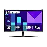 Samsung 32-inch S3 (S39GD) FHD 100Hz Curved Monitor, Game Mode, Eye Saver Mode, Multiple Connectivity with HDMI Port, Built-in Speakers, LS32D39DGANXZA, 2025