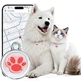 Smart GPS Tracker for Dogs|mini Easy to use Cat GPS Tracker|Waterproof and Drop-Proof|Real-time Positioning Smart Alarm pet Tracker|Extra Long Battery Life of 365 Day|No Subscription (Android & iOS)
