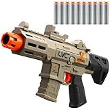 Soft Bullet Toy Gun Pistol Toys Cheap Cool Stuff Realistic Look Real Hand Guns Stress Shot Dart Fake Prop Outdoor Shooting Game for Adults Under 10 Dollar Gifts for Age 14 Years Old (Brown)