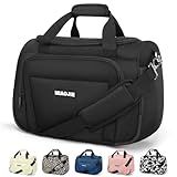 Underseat Carry On Luggage Lightweight Travel Tote Weekender Bag Overnight Duffle Bag for Travel, Travel Essentials Personal Item Travel Bag for Women and Men,Black-16Inch