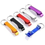 6PCS Colorful Key Chain Beer Bottle Openers for Bar and Home, 6 Color