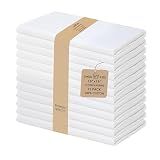 Urban Villa Cloth Napkins White Dinner Napkins Set of 12 (18X18) 100% Cotton Absorbent Washable Durable Reusable Ideal for Hotel Collection Farmhouse Parties Restaurant Lunch Dinner Napkins