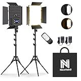 NiceVeedi 2-Pack Photography Lighting Kit, 36W Bi-Color Studio Lights 2700-6500K CRI 95+, Dimmable LED Video Light Kit with Remote Control & 72” Tripod Stand, Lighting for Video Recording/Photography