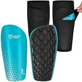 Kids Soccer Shin Guards for Men incl. Sleeves with Optimized Insert Pocket