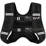 FUFF Weighted vest woman - 5lb/12lb/10lb/15lb/20lb/25lb/30lb Weights with Reflective Stripe, Weighted Vest for Men Women Strength Training Running Walking Jogging