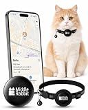GPS Cat Tracker Collar for iPhone, Works with Apple Find My, No Monthly Fee, Lightweight Pet Tracking Tag with Collar Holder for Cats