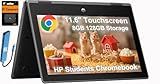 HP Chromebook Pro X360 Fortis 2-in-1 Laptop (11.6" Touchscreen, Intel N5100, 8GB RAM, 128GB Storage（64GB+64GB)), Ruggedized & Spill-Resistant, Convertible, Student, Home, Long Battery Life, Chrome OS