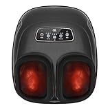 CILI Shiatsu Foot Massager Machine, Electric Heated Feet Massager for Plantar Fasciitis, Kneading Vibration Compression, Detachable Sleeve, Up to Men Size 13, Gifts for Dad Men