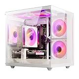 suevery Desktop Computers,32G RAM,1TB NVMe SSD,Core i5-12400F,RTX 3050 6G,Prebuilt Gaming PC,Tower Computer Gamer,Work,VR,4K,Home and Business WiFi 6 White