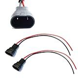 iJDMTOY 9005/9006/H10 Male Adapter Wiring Harness Sockets Wire Compatible with Automtive Driving Light, Running/DRL, Fog Light, Retrofit, Off-Road Lighting, etc