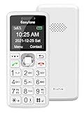 Easyfone T200 4G Unlocked Feature Cell Phone, Easy-to-Use Clear Sound Basic Dumb Mobile Phone with FM Radio, Flashlight, SOS Button, Bluetooth, Mini-Games, No Internet Access (White)