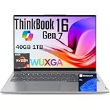 Lenovo ThinkBook 16 G7 16" WUXGA FHD+ Business Laptop, Powerful Ryzen 5 7533HS (Beat i7-1355U), 16GB DDR5 RAM, 512GB PCIe SSD, Fingerprint, HDMI, SD Card Reader, RJ-45, Wi-Fi 6, BT5.3 Windows 11 Pro