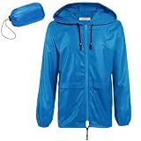 COOFANDY Mens Waterproof Raincoat Lightweight Rain Jacket Hooded Windbreaker Jacket
