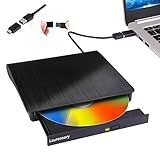 External DVD Drive USB 3.0 Type-C USB C Portable DVD Player for Laptop Disk Duplicator CD DVD +/-RW CD ROM Burner Writer CD/DVD Burner Reader Disk Drive for Laptop Desktop Windows Linux MacBook