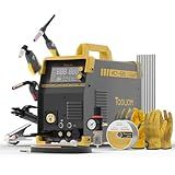 TOOLIOM MIG/TIG/CUT/Stick/Flux MIG/Spool Gun Welder 6 in 1 Multiprocess Welding Machine 110/220V Dual Voltage Aluminum Welding Machine Spool Gun Compatible