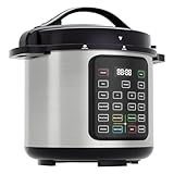 DUMOS 16-in-1 Electric Pressure Cooker 8 QT Stainless Steel Multi Cooker Electric for Pressure, Rice, Steamer, Yogurt Maker, Slow Cook, Black