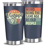 NewEleven 50th Birthday Gifts For Men Women - 1975 50th Birthday Decorations For Him Her - Present For Men Women Turning 50 Year Old Gifts For Mom, Dad, Wife, Husband - 20 Oz Tumbler