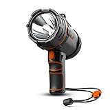 GOODSMANN Spotlight up to 2000 Lumen Marine Spotlight Waterproof Rechargeable Spot Lights Handheld Flashlight for Boats 9212-89203-01A