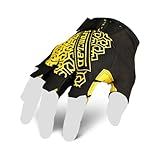 Ironclad PC Gaming Gloves, Precision Fit, Performance Silicone Grip, Moisture Wicking Construction, 1 Pair, ES-IPC-04-L, Black/Yellow, Large