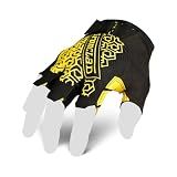 Ironclad PC Gaming Gloves, Precision Fit, Performance Silicone Grip, Moisture Wicking Construction, 1 Pair, ES-IPC-04-L, Black/Yellow, Large