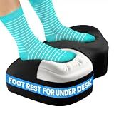 Everlasting Comfort Foot Rest for Under Desk at Work - Memory Foam Office Foot Stool & Under Desk Footrest Leg Elevation Pillow for Gaming & Home Office, Supports Posture
