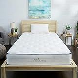 My Green Mattress Kiwi Organic Mattress - Hybrid Latex Mattress with GOTS Cotton & Wool, GOLS Latex, 7-Zone Pocket Coil Support, Hand-Tufted Tight Top, Medium Firm Bed, Breathable & Durable - Twin