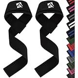 AQF Lifting Wrist Straps for Weightlifting, Powerlifting & Deadlifts – 23” Neoprene Padded Cotton Straps for Strength Training & Gym Workouts - Maximum Grip Support for Men & Women