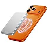 ULiXWH 10,000mAh for MagSafe Power Bank Ultra Slim, Magnetic Wireless Charger with USB-C Cable, Fast Charging Portable Battery for iPhone 17/16/15/14/13/12 Series, All-Metal Design, Silver