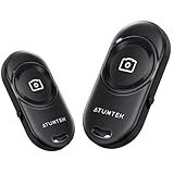 ATUMTEK Camera Remote Shutter for iPhone and Android Smartphones (2 Pack), Wireless Phone Remote Control Selfie Button for Photos and Videos (Bluetooth 5.2), Wrist Strap Included, Black Stylish