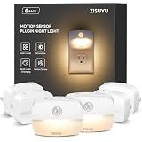 ZISUYU Plug-in LED Night Light with Motion Sensor, 10-60lm Dimmable Nightlight with Multi-Mode & Color-Changing, Ideal for Bedroom, Kitchen, Bathroom, Stairs, Hallway (6 Pack)