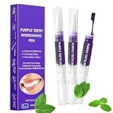 3Pcs Teeth Whitening Pen, Teeth Whitener Pen Gel Effective Tooth Whitening Pens Kit for Stain Removal, Friendly, Painless, Low Sensitivity, Portable for Home Use