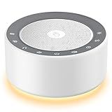 Kipcush White Noise Machine for Baby & Adults, 30 Soothing Sounds, Sleep Sound Machine with 8 Color Night Light, Memory Function, White Noise for Sleeping, Nursery, Office, Travel & Relaxation