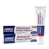 Secure Denture Adhesive Cream, Zinc Free Denture Glue, 1.4 oz, 2 Pack