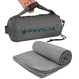 PAVILIA Travel Blanket Airplane Compact with Bag, Soft Packable Plane Blanket Kids Adults, Portable Camping Flight Essentials, Travelers Gifts Accessories, Luggage Backpack Strap, 65x40 Gray