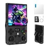 R36MAX Retro Handheld Game Console, Retro Gaming Console 4.0'' IPS HD Screen, Portable Video Game Console with Open Linux System & 4000mAh Battery (Black 64GB)