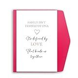 Mcduldul Funny Adoption Cards for Family Dad Mom, Congratulations Card for Adoptive Parents, Adoption Gifts from Bonus Parents