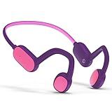 Mehomeli Kids Headphones, Bluetooth 5.2 Air Conduction Open Ear Headphones, 85dB Volume Limiting, Stereo Sound with Mic, IPX5 Waterproof, 20H Playtime, Perfect for School and Outdoor Activities-Purple