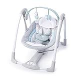 Ingenuity Compact Lightweight Portable Baby Swing with Music, Nature Sounds and Battery-Saving Technology - Abernathy, 0-9 Months