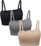 Suekaphin Square Neck Nursing Bra for Pregnancy Women Maternity Pull-On Breastfeeding Bra Fixed Cups,Sort A,Large